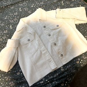 Tgla white corduroy jacket